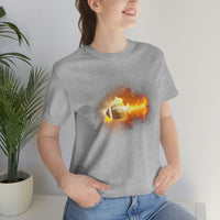 Flaming Football Bella Canvas Shirt - Football T Shirt, Football Gift, Football Lover, Game Day, Footballer, Football Life - Unisex