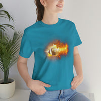 Flaming Football Bella Canvas Shirt - Football T Shirt, Football Gift, Football Lover, Game Day, Footballer, Football Life - Unisex