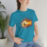 Flaming Football Bella Canvas Shirt - Football T Shirt, Football Gift, Football Lover, Game Day, Footballer, Football Life - Unisex