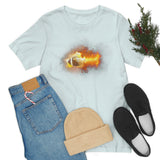 Flaming Football Bella Canvas Shirt - Football T Shirt, Football Gift, Football Lover, Game Day, Footballer, Football Life - Unisex