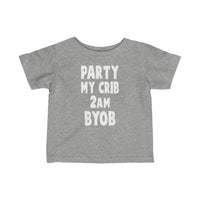 My Crib T Shirt Wt - Baby Gift, Baby Shower, Baby Present, Baby Birthday, Pregnancy Announcement, New Mom Shirt - Infant Fine Je