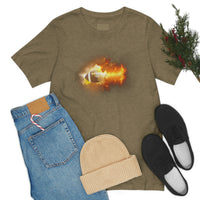 Flaming Football Bella Canvas Shirt - Football T Shirt, Football Gift, Football Lover, Game Day, Footballer, Football Life - Unisex