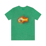 Flaming Football Bella Canvas Shirt - Football T Shirt, Football Gift, Football Lover, Game Day, Footballer, Football Life - Unisex