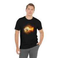 Flaming Football Bella Canvas Shirt - Football T Shirt, Football Gift, Football Lover, Game Day, Footballer, Football Life - Unisex