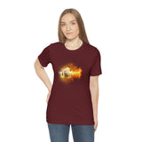 Flaming Football Bella Canvas Shirt - Football T Shirt, Football Gift, Football Lover, Game Day, Footballer, Football Life - Unisex