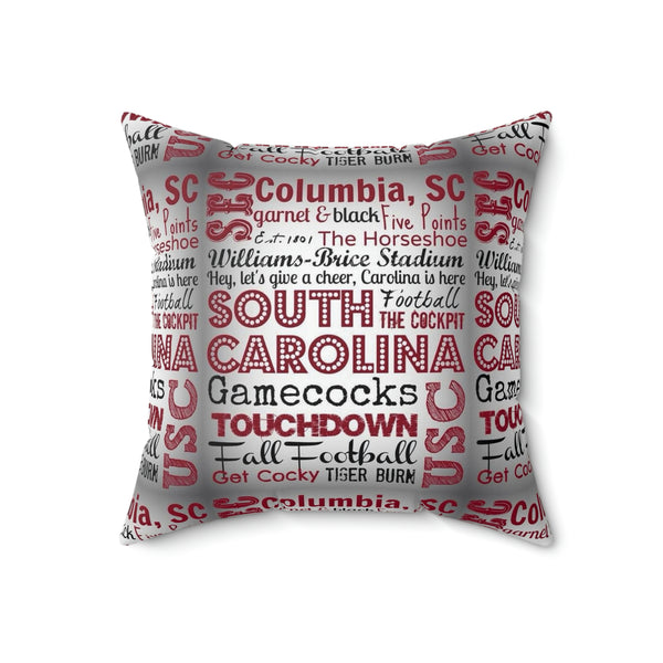 South Carolina Spun Polyester Square Pillow Case