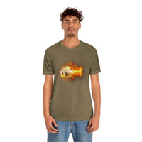 Flaming Football Bella Canvas Shirt - Football T Shirt, Football Gift, Football Lover, Game Day, Footballer, Football Life - Unisex