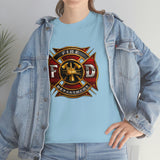 Firefighter T Shirt - Fire Department -100% Cotton Short Sleeve Unisex T-Shirt