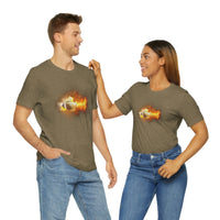 Flaming Football Bella Canvas Shirt - Football T Shirt, Football Gift, Football Lover, Game Day, Footballer, Football Life - Unisex