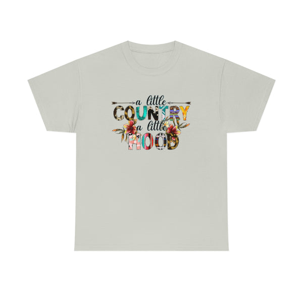 A Little Country A Little Hood T Shirt - Country Gift Country Shirt Country Girl Shirt Cowgirl,Southern Sayings T Shirt Short Sleeve Unisex