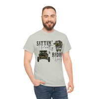 Sittin Pretty Riddin Dirty - Country Life Cotton T-Shirt - Graphic Tees For Women Men Country Shirt Farmhouse Country T Shirt