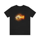 Flaming Football Bella Canvas Shirt - Football T Shirt, Football Gift, Football Lover, Game Day, Footballer, Football Life - Unisex