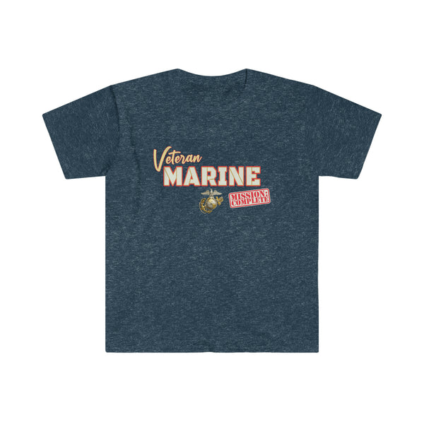 Marine Veteran Softstyle Shirt - Military Retired, Marines Veteran Shirt, Patriot Shirt, Independence Day Unisex Graphic T Shirt