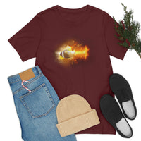 Flaming Football Bella Canvas Shirt - Football T Shirt, Football Gift, Football Lover, Game Day, Footballer, Football Life - Unisex