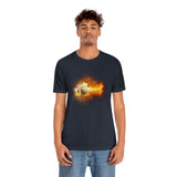 Flaming Football Bella Canvas Shirt - Football T Shirt, Football Gift, Football Lover, Game Day, Footballer, Football Life - Unisex