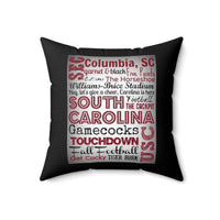 South Carolina Spun Polyester Square Zipper Pillow Case