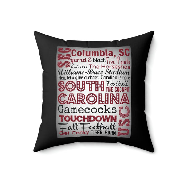 South Carolina Spun Polyester Square Zipper Pillow Case