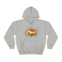 Flaming Football Hoodie - Football Hooded Sweatshirt, Football Gift, Football Lover, Game Day, Footballer, Football Life - Unisex