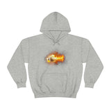 Flaming Football Hoodie - Football Hooded Sweatshirt, Football Gift, Football Lover, Game Day, Footballer, Football Life - Unisex