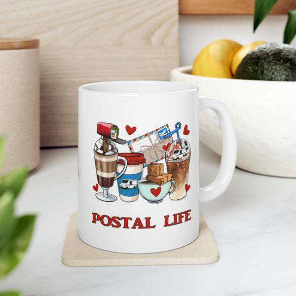 Mail Truck Postal Life Coffee Cup - Ceramic Mug 11oz