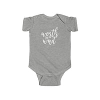 Worth The Wait Onesie - Baby Gift, Baby Shower, Baby Present, Baby Birthday, Pregnancy Announcement, New Mom - Infant Fine Jersey Bodysuit