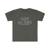 I LOVE MY WIFE Motorcycle T Shirt - Motorcycle Gift, Gift for Husband, Biker Gift, Gift for Him, Father's Day, Birthday Funny Softstyle