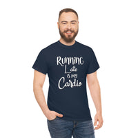 Running Late is my Cardio Shirt - Gift for Her Gift for Him Funny Sarcastic Birthday Graphic T Shirt Unisex Jersey Tees - Heavy Cotton
