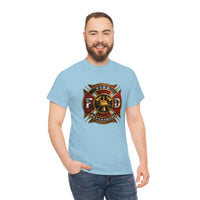 Firefighter T Shirt - Fire Department -100% Cotton Short Sleeve Unisex T-Shirt