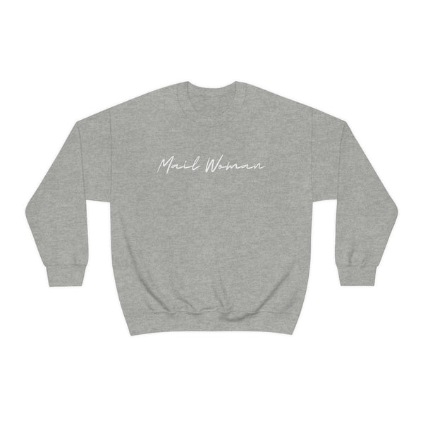 Mail Woman Sweatshirt - United States Postal Service Worker Postal Wear Post Office Postal Mail Lady - Unisex Crewneck Sweatshirt