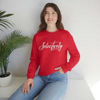Selectively Social Sweatshirt - Gift for Her Gift for Him Funny Sarcastic Birthday Shirt - Unisex Heavy Blend Sweatshirt