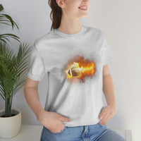 Flaming Football Bella Canvas Shirt - Football T Shirt, Football Gift, Football Lover, Game Day, Footballer, Football Life - Unisex