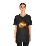 Flaming Football Bella Canvas Shirt - Football T Shirt, Football Gift, Football Lover, Game Day, Footballer, Football Life - Unisex