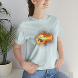 Flaming Football Bella Canvas Shirt - Football T Shirt, Football Gift, Football Lover, Game Day, Footballer, Football Life - Unisex