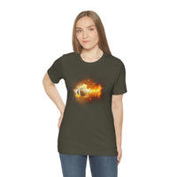 Flaming Football Bella Canvas Shirt - Football T Shirt, Football Gift, Football Lover, Game Day, Footballer, Football Life - Unisex