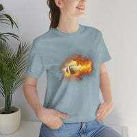 Flaming Football Bella Canvas Shirt - Football T Shirt, Football Gift, Football Lover, Game Day, Footballer, Football Life - Unisex