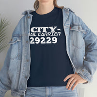 Custom City Carrier Zip Code Shirt - United States Postal Service Worker Postal Wear Post Office Postal Shirt - Heavy Cotton Unisex