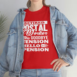 Retired Postal Worker Goodbye Shirt - United States Postal Worker Postal Wear Post Office Postal Shirt - Heavy Cotton Unisex