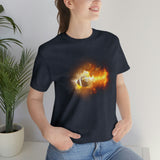 Flaming Football Bella Canvas Shirt - Football T Shirt, Football Gift, Football Lover, Game Day, Footballer, Football Life - Unisex