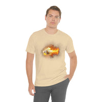 Flaming Football Bella Canvas Shirt - Football T Shirt, Football Gift, Football Lover, Game Day, Footballer, Football Life - Unisex