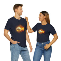 Flaming Football Bella Canvas Shirt - Football T Shirt, Football Gift, Football Lover, Game Day, Footballer, Football Life - Unisex