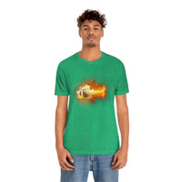 Flaming Football Bella Canvas Shirt - Football T Shirt, Football Gift, Football Lover, Game Day, Footballer, Football Life - Unisex