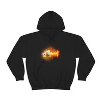 Flaming Football Hoodie - Football Hooded Sweatshirt, Football Gift, Football Lover, Game Day, Footballer, Football Life - Unisex